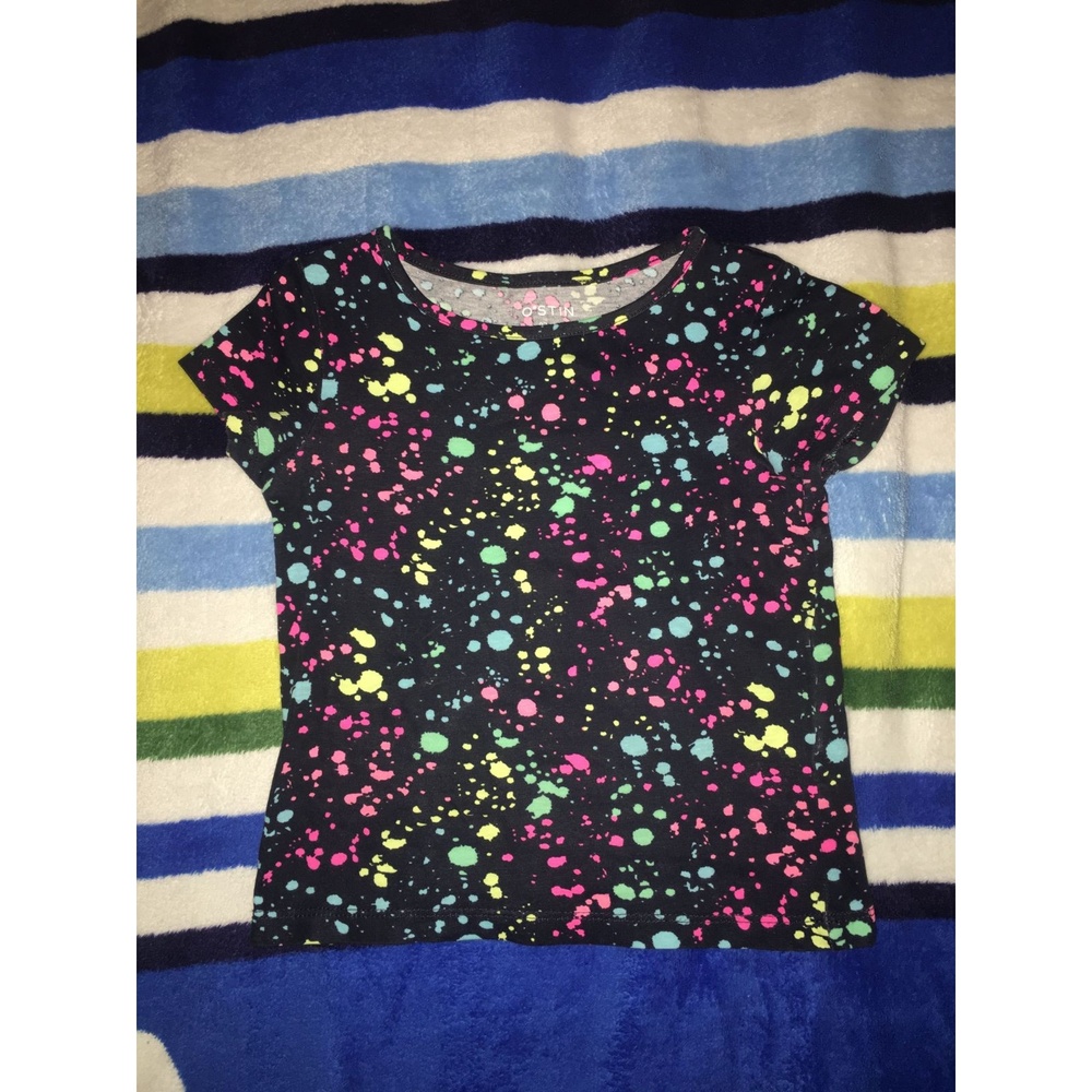 T-Shirt Girls' Black EUC splatter print